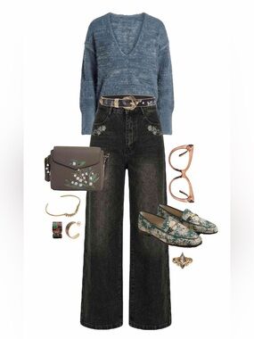 Free People Heather Grey Serendipity Cropped Sweater